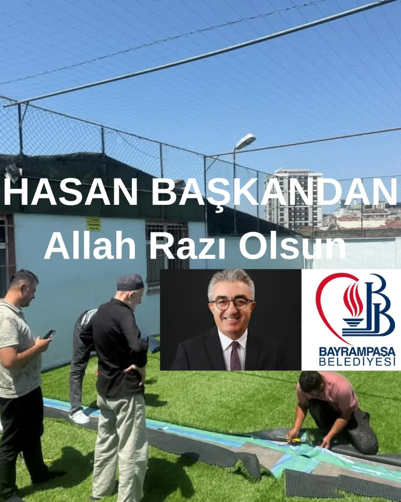 Başkan Mutlu Söz Verdi, Yerine Getirdi: Kur’an Kursuna Halı Saha Yapıldı