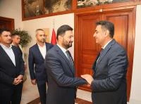 BAŞKAN ÖZTEKİN’DEN KAYMAKAM KARA’YA HAYIRLI OLSUN ZİYARETİ